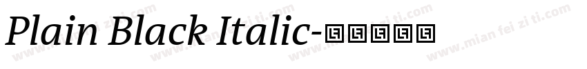Plain Black Italic字体转换